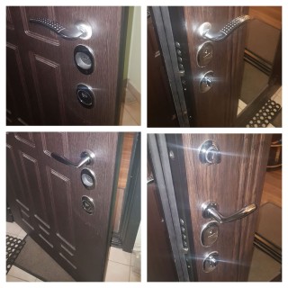 Замена дверных ручек: врезка ночной задвижки на входную дверь